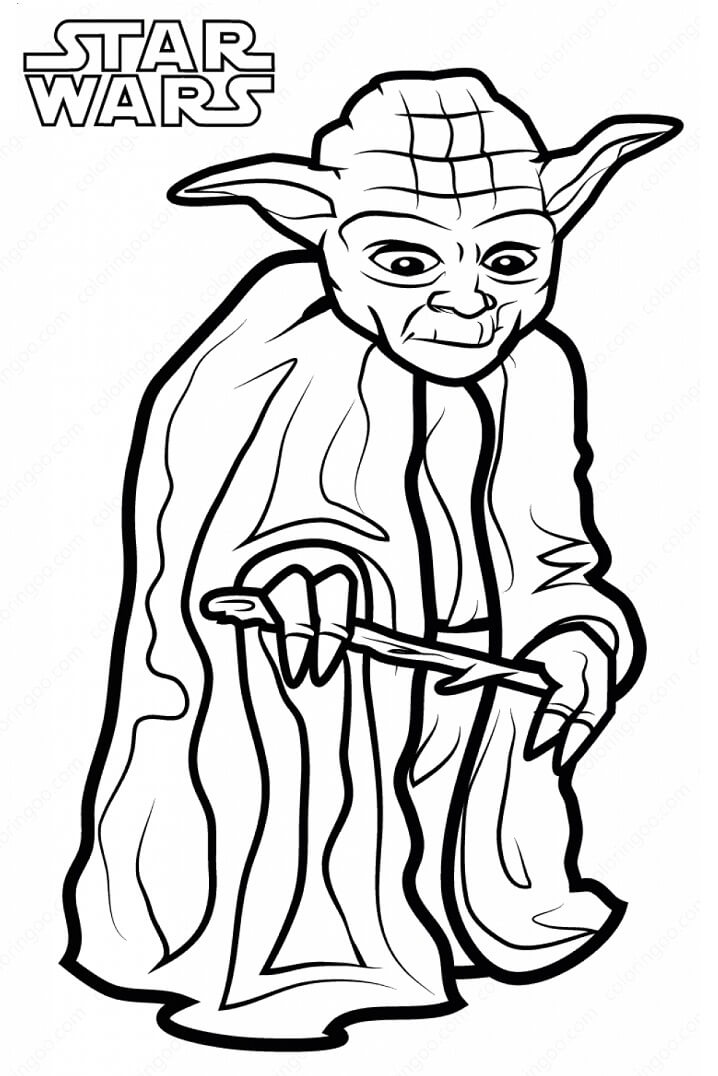 Mestre Yoda em Star Wars para colorir