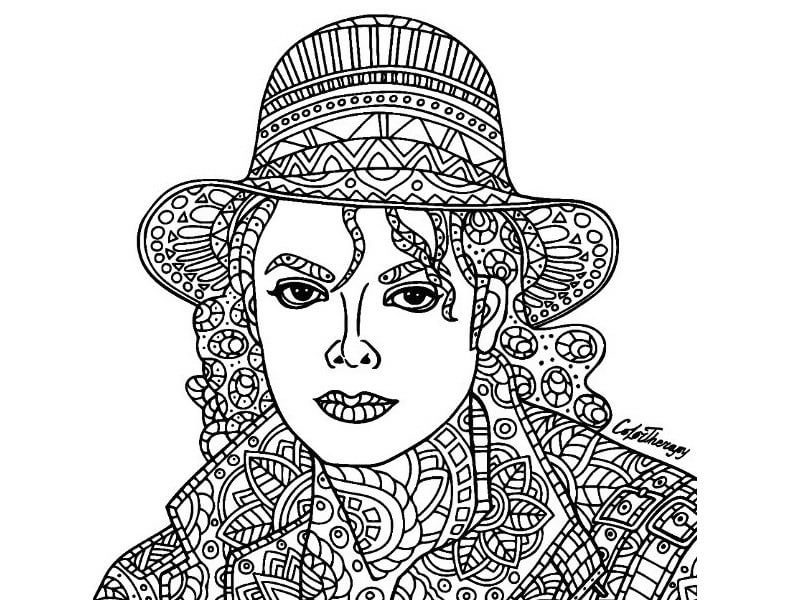 Desenhos de Michael Jackson Para Adultos para colorir
