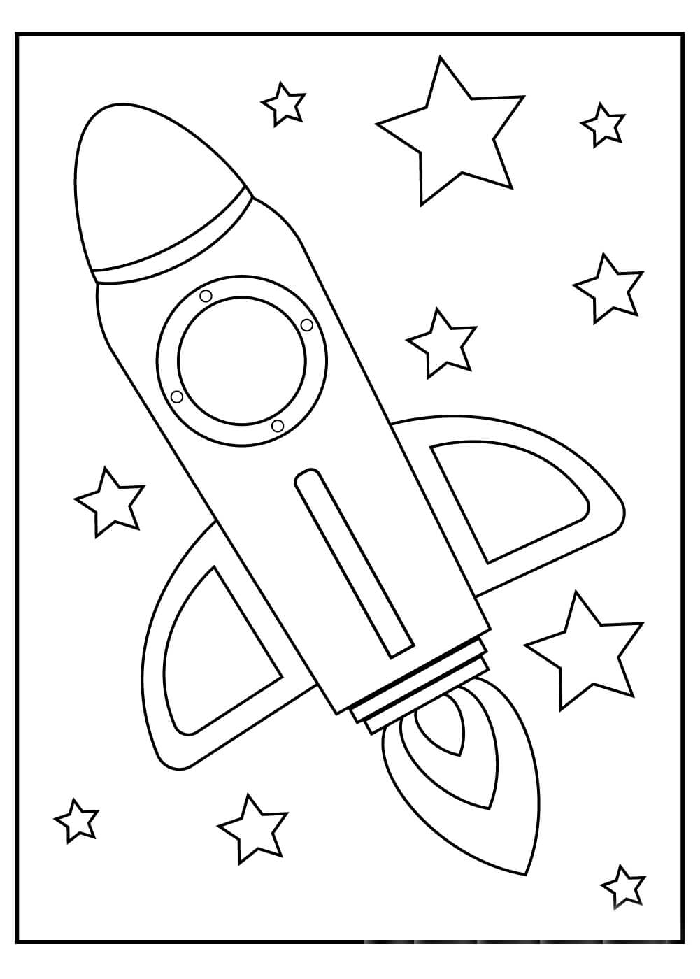 Desenhos de Nave Espacial Simples para colorir