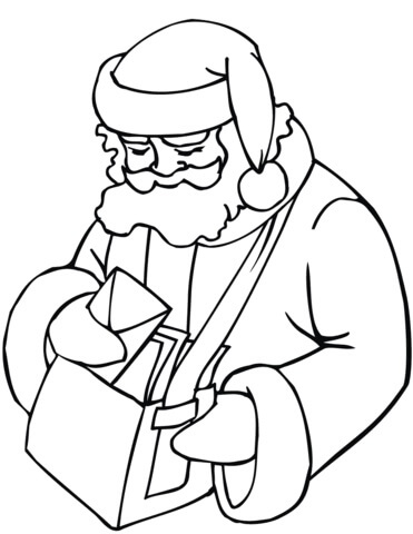 Desenhos de Padre Noel Carteiro para colorir