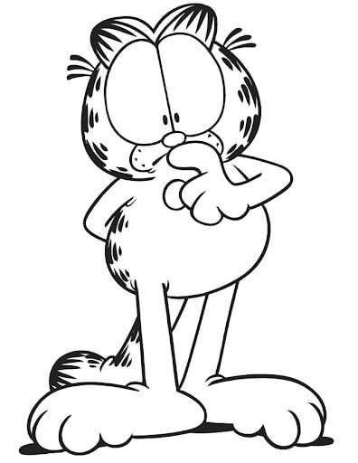 Desenhos de Pensamento Garfield para colorir