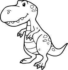 Pequeno T-Rex para colorir