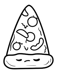 Pizza de desenho Animado para colorir