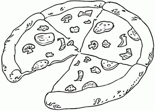 Pizza Grátis para colorir