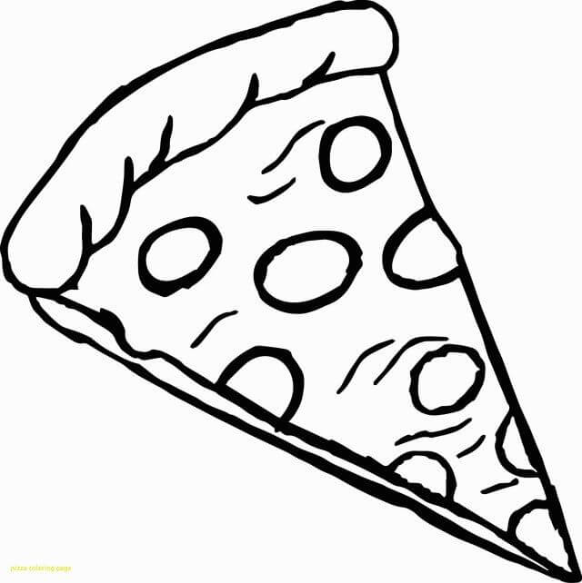 Desenhos de Pizza Simples para colorir