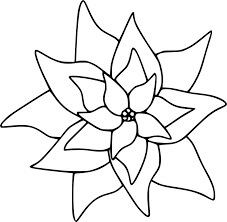 Desenhos de Poinsétia Fofa para colorir