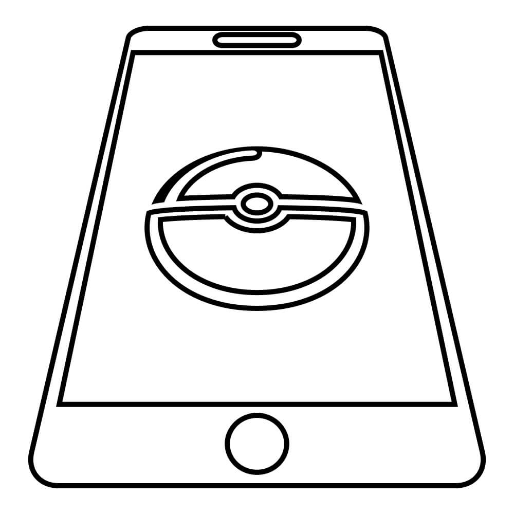 Desenhos de Pokébola sem Smartphone para colorir