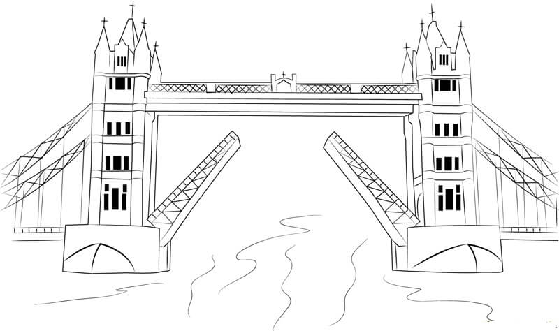 Desenhos de Ponte da Torre para colorir