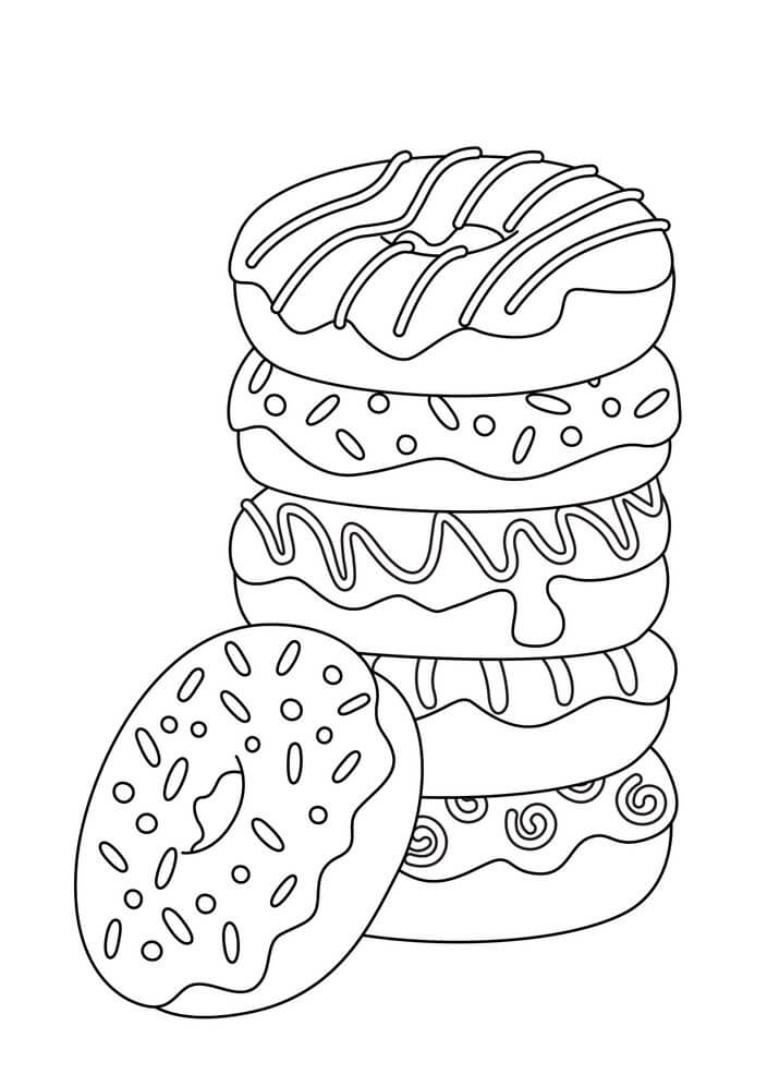 Sobremesa Donut para colorir