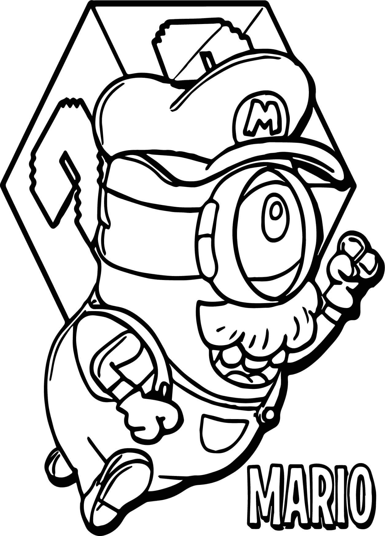 Desenhos de Super Mario Minion para colorir