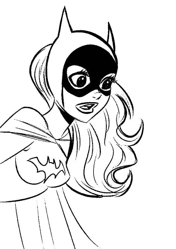 Surpresa Batgirl para colorir
