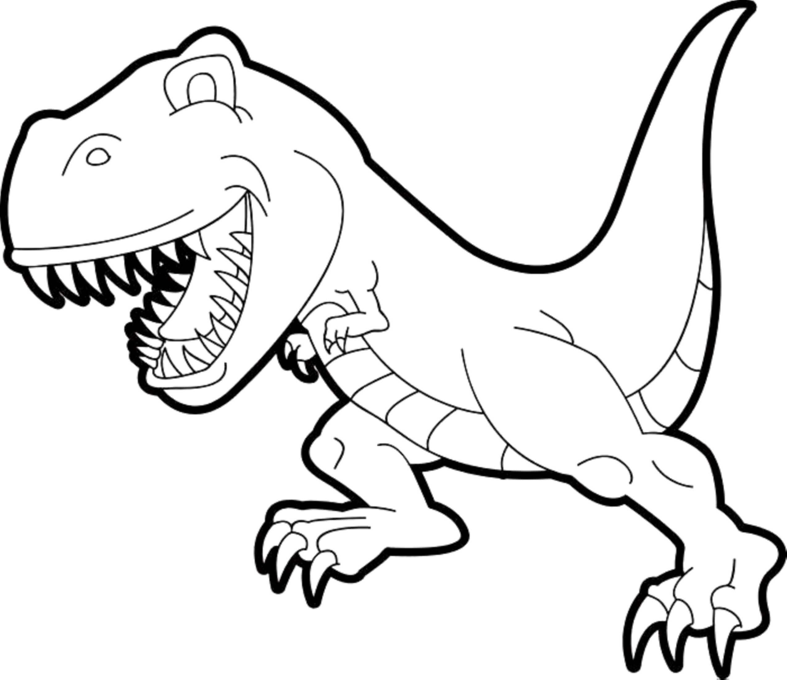 T-Rex Engraçado para colorir