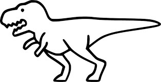 Desenhos de T-Rex Fácil para colorir