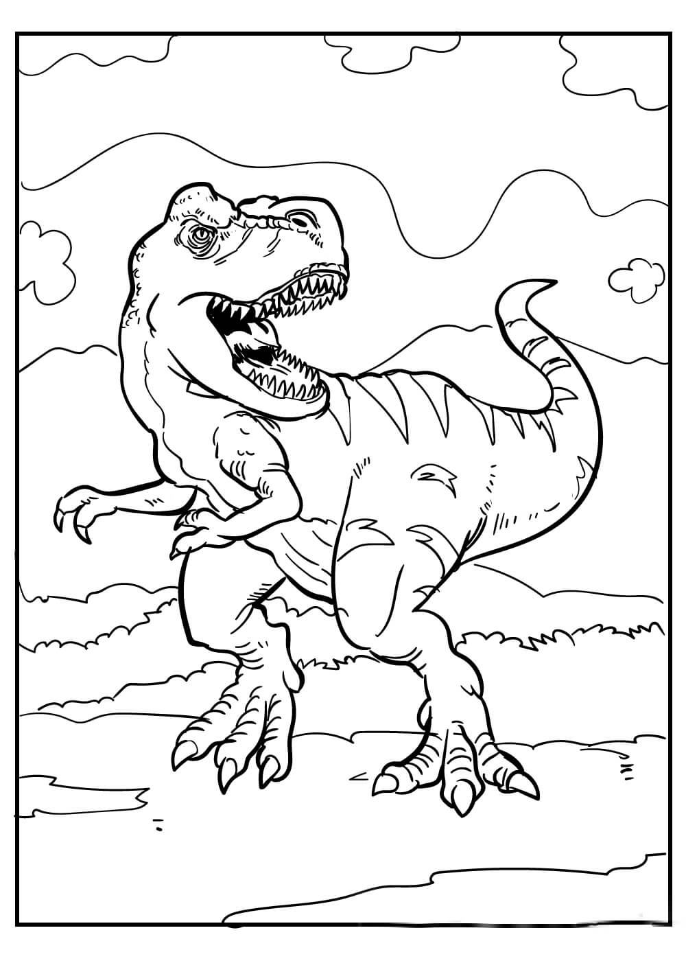 Desenhos de T-Rex Legal para colorir