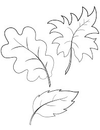 Desenhos de Tres folhas para colorir
