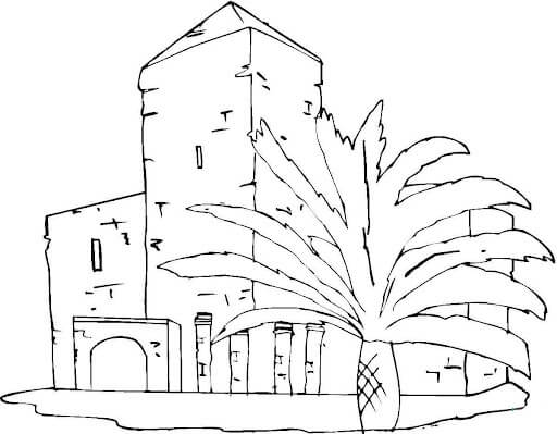 Desenhos de Villa Perto de Las Palmas para colorir