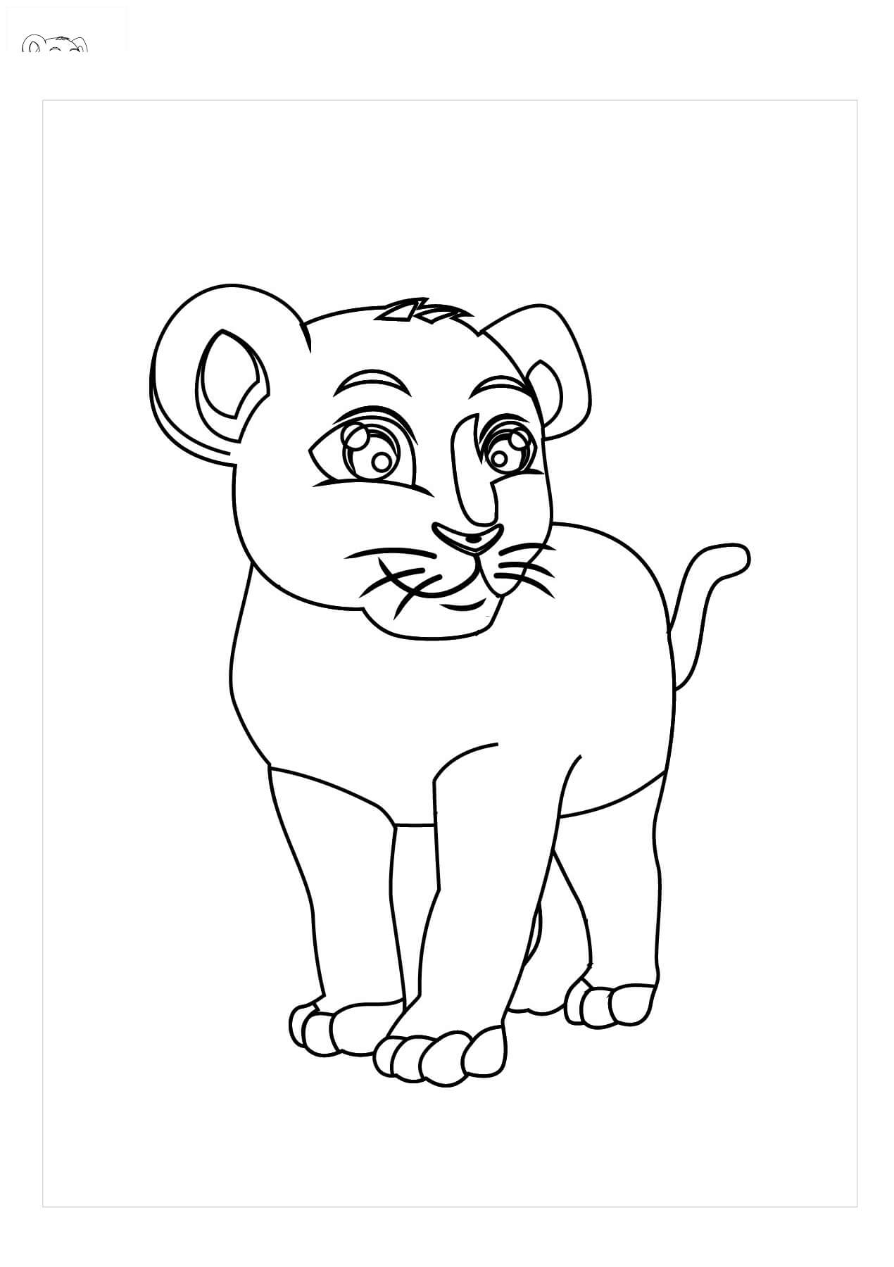 Desenhos de Bebê Puma para colorir