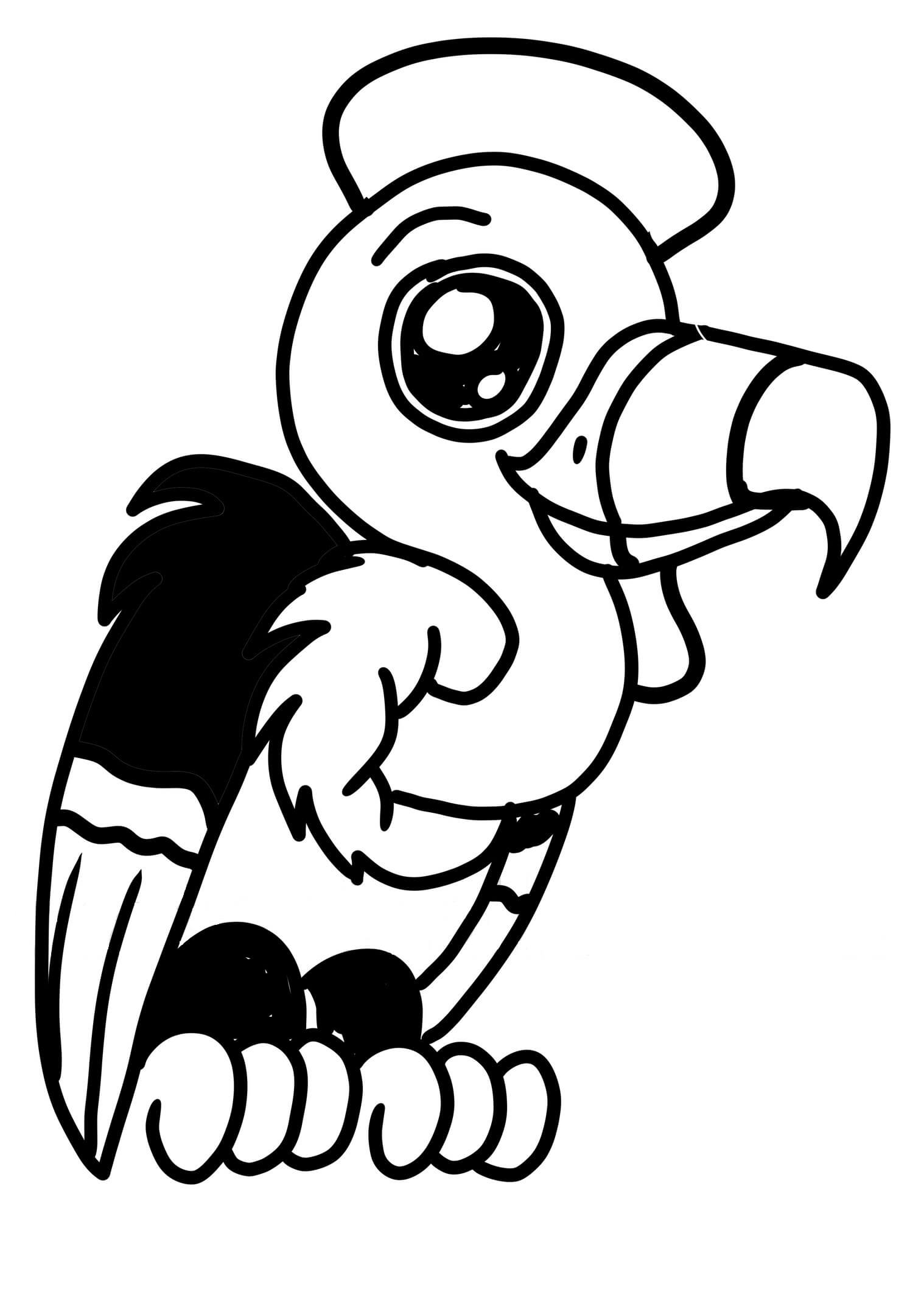 Desenhos de Condor Kawaii para colorir