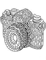 Desenhos de Câmera Zentangle para colorir