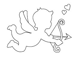 Desenhos de Contorno de Cupido para colorir