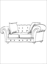 Desenhar Duas Almofadas no Sofá para colorir
