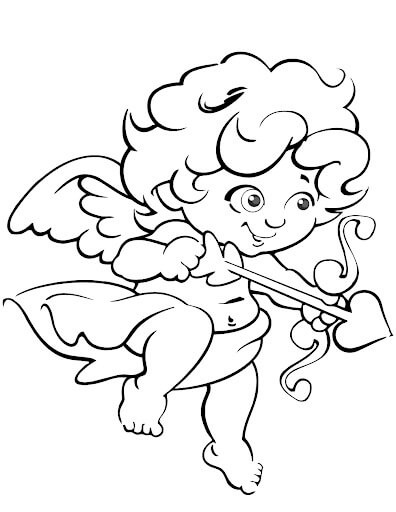 Garota Cupido para colorir