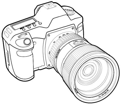 Desenhos de Câmera para Colorir