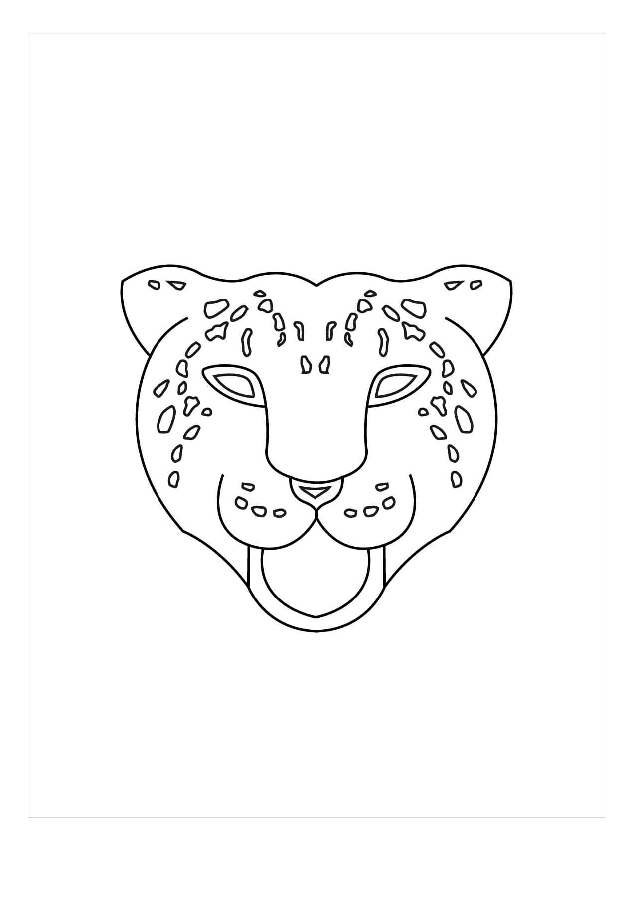 Desenhos de Máscara de Puma para colorir