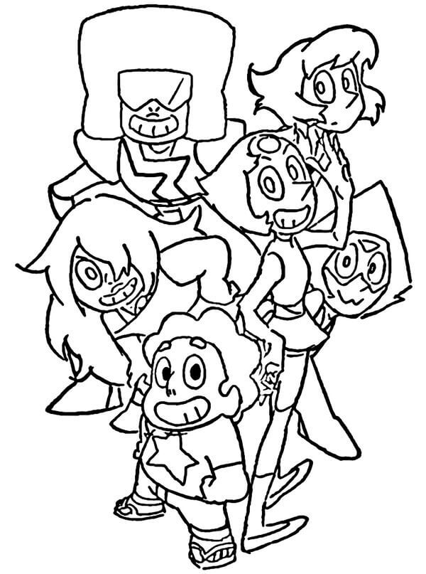 Steven e Seus Amigos Engraçados para colorir