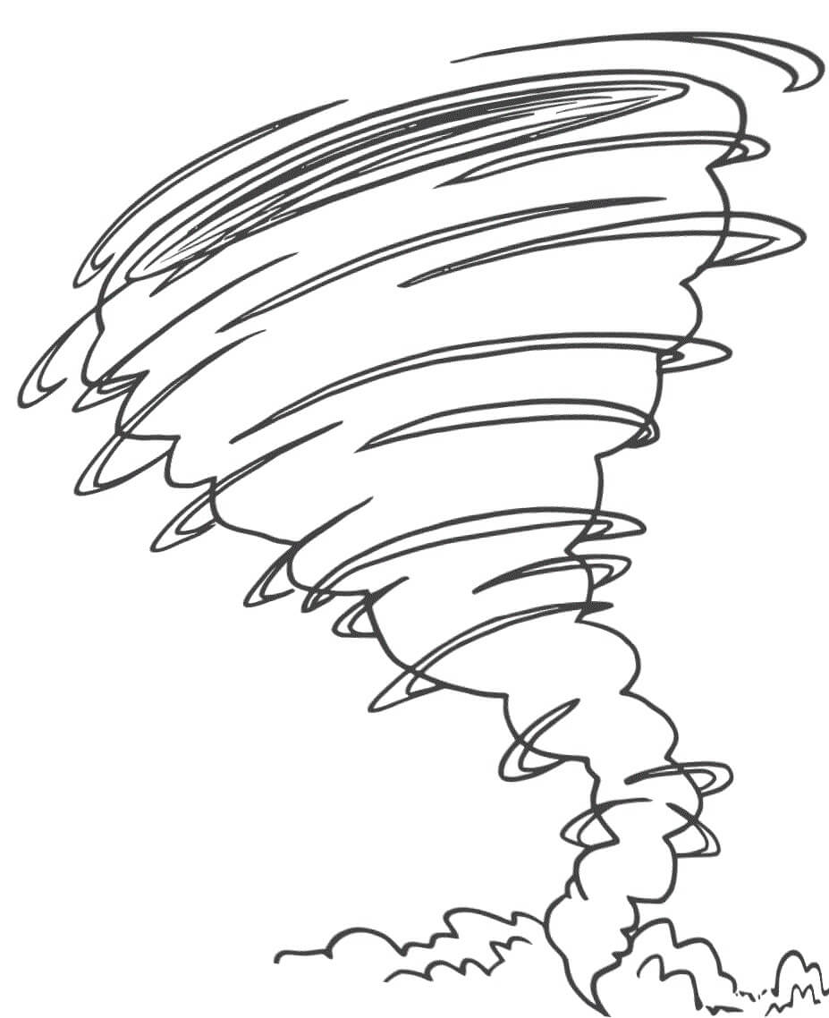 Desenhos de Tornado Simples para colorir