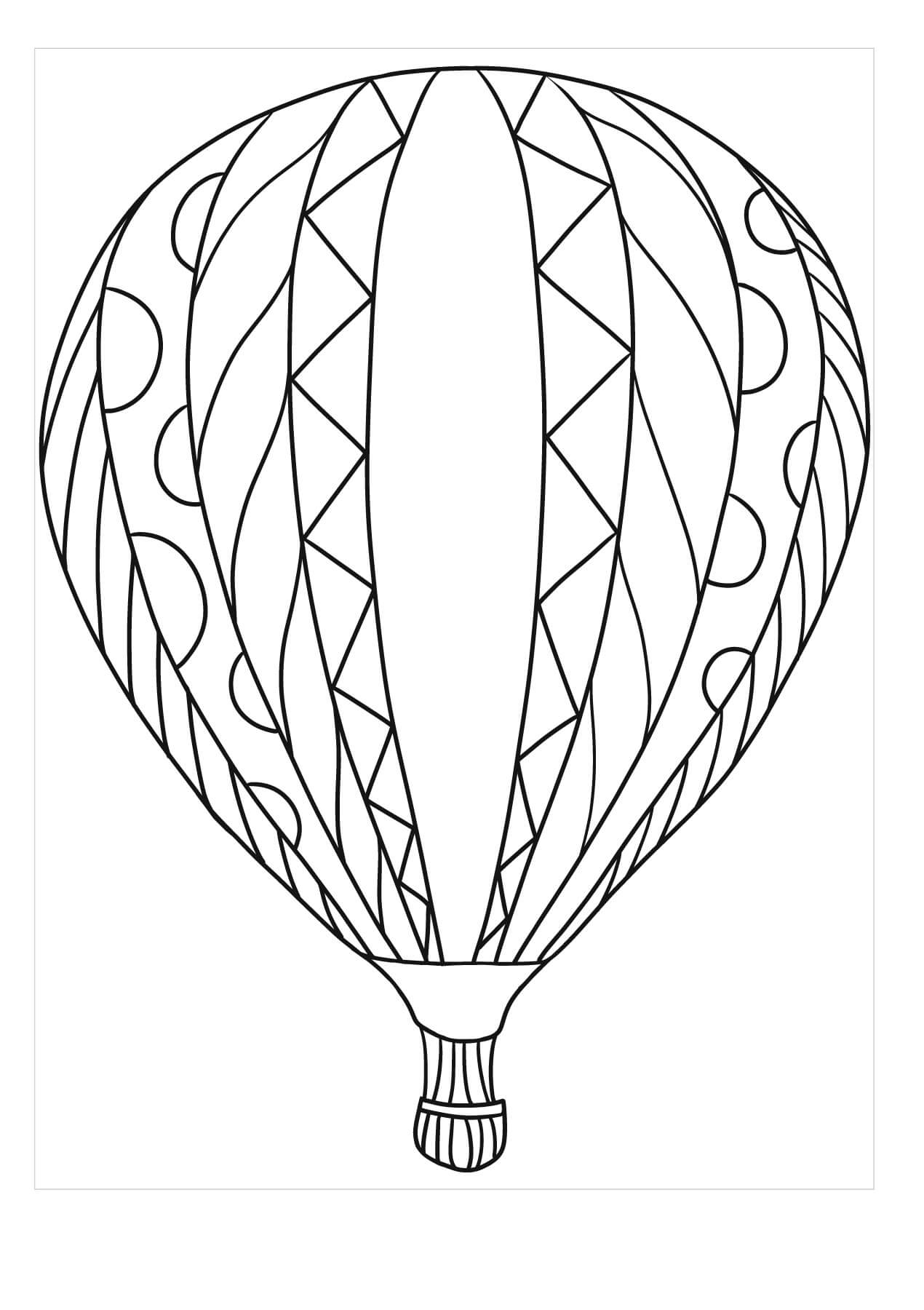 Balão de ar Quente Adulto para colorir