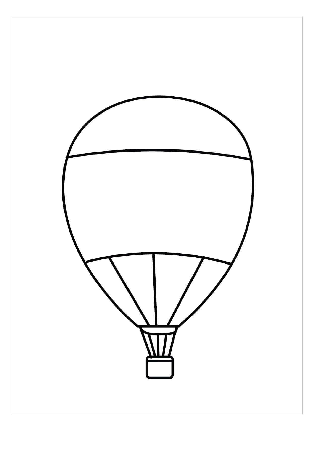 Desenhos de Balão de ar Quente Pré-Escolar para colorir