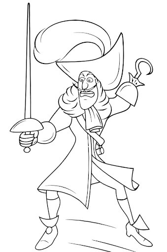Desenhos de Capitão Dread Hook para colorir