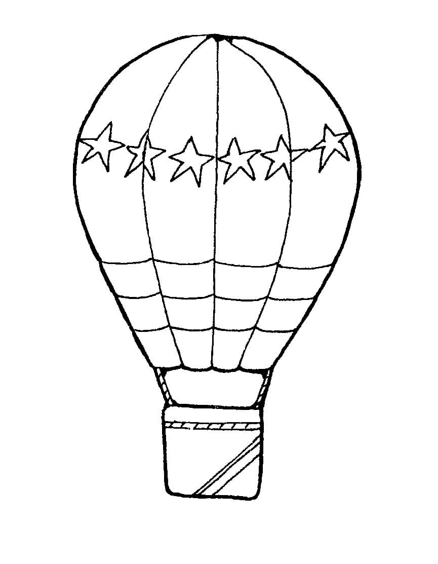 Desenho de Balão de ar Quente para colorir