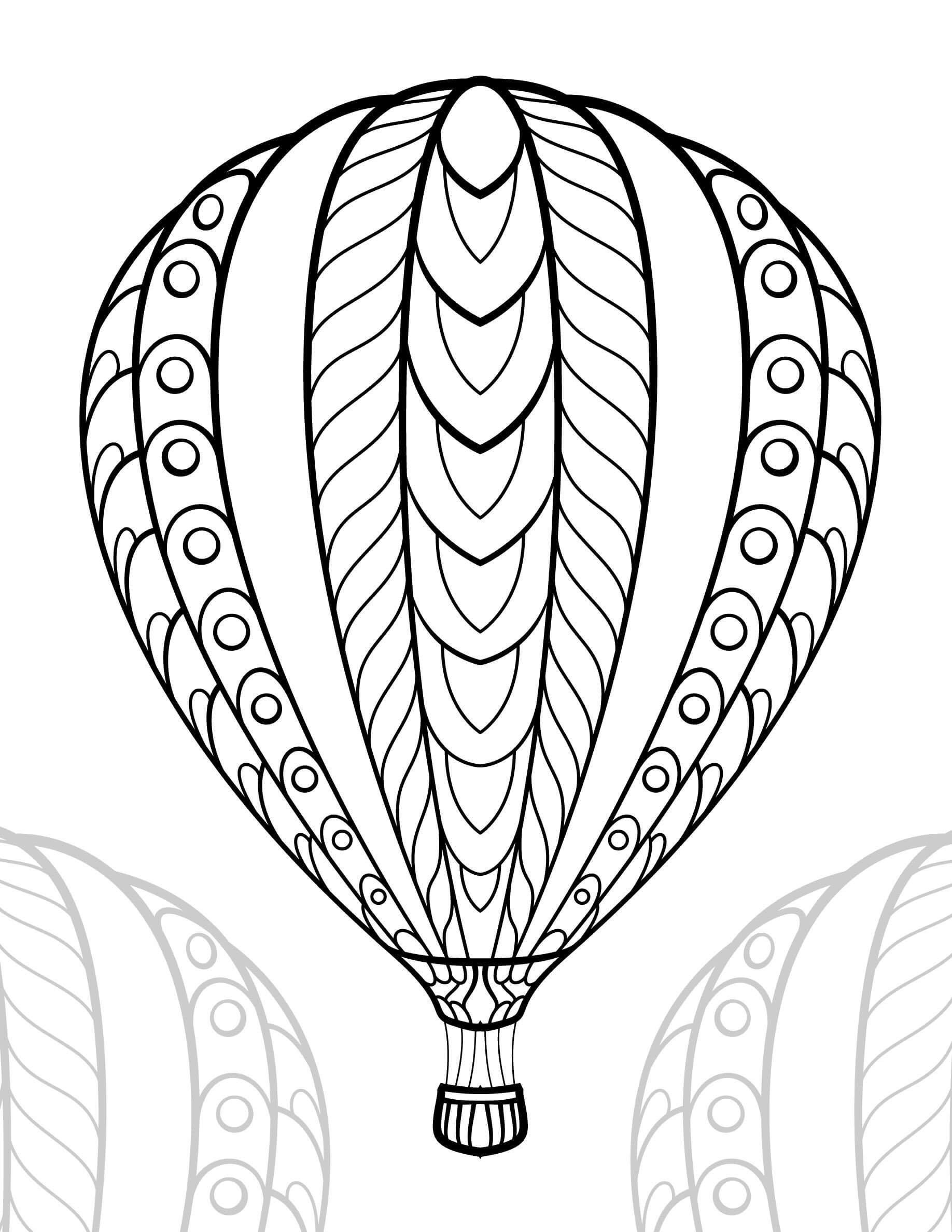 Desenhos de O Balão de ar Quente é para Adultos para colorir