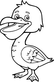 Pelicano Bonito dos Desenhos Animados para colorir