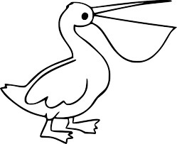 Pelicano Fácil para colorir