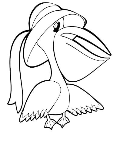 Pelicano mais Rápido para colorir