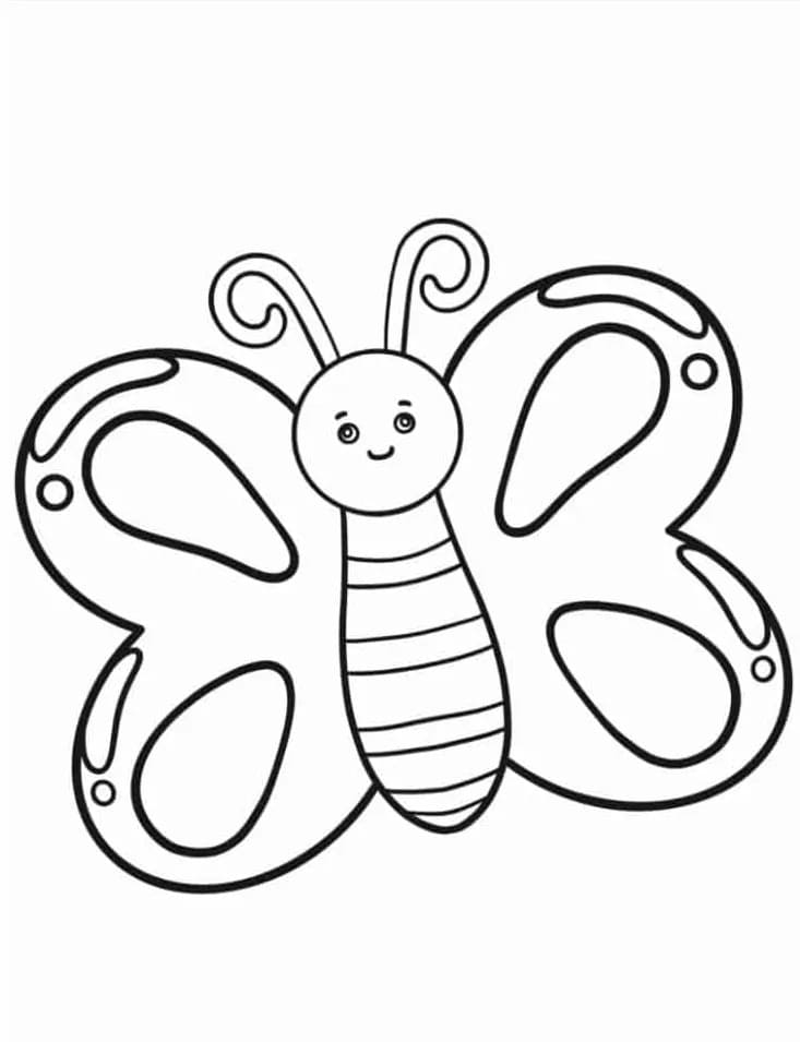 Desenhos de Desenhar bonitinho borboleta para colorir