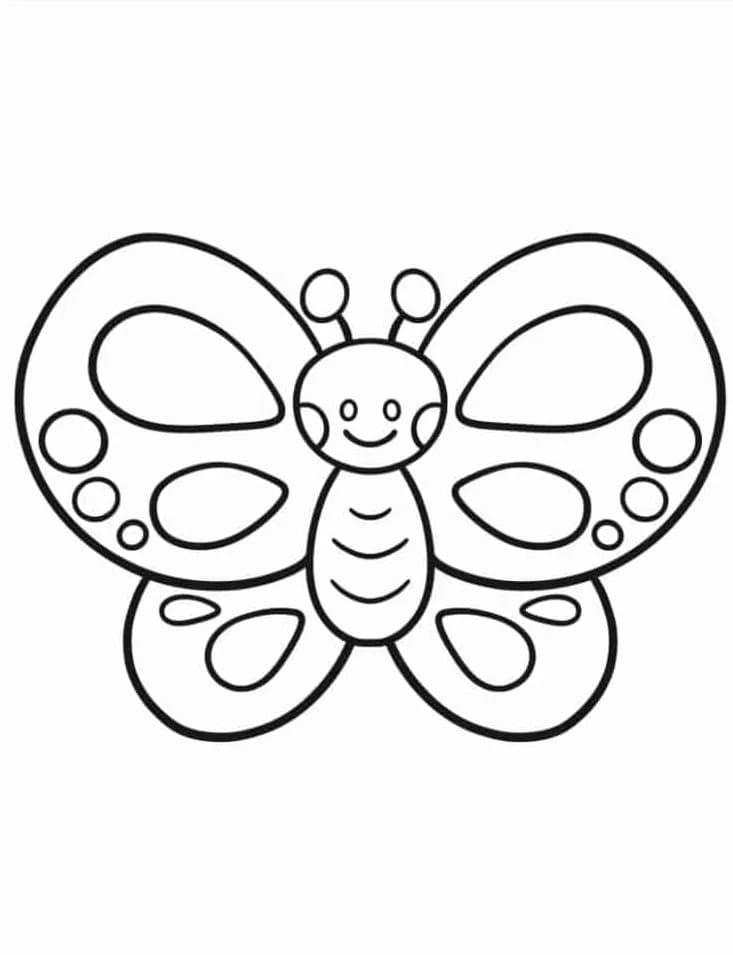 Desenhos de Desenhar borboleta básico para colorir