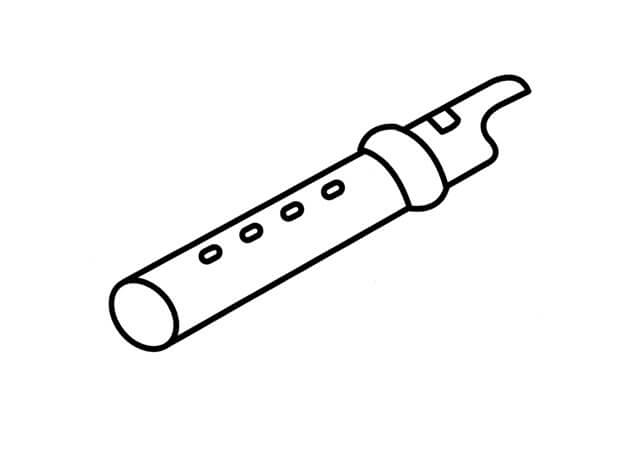 Desenhos de Flauta Fácil para colorir