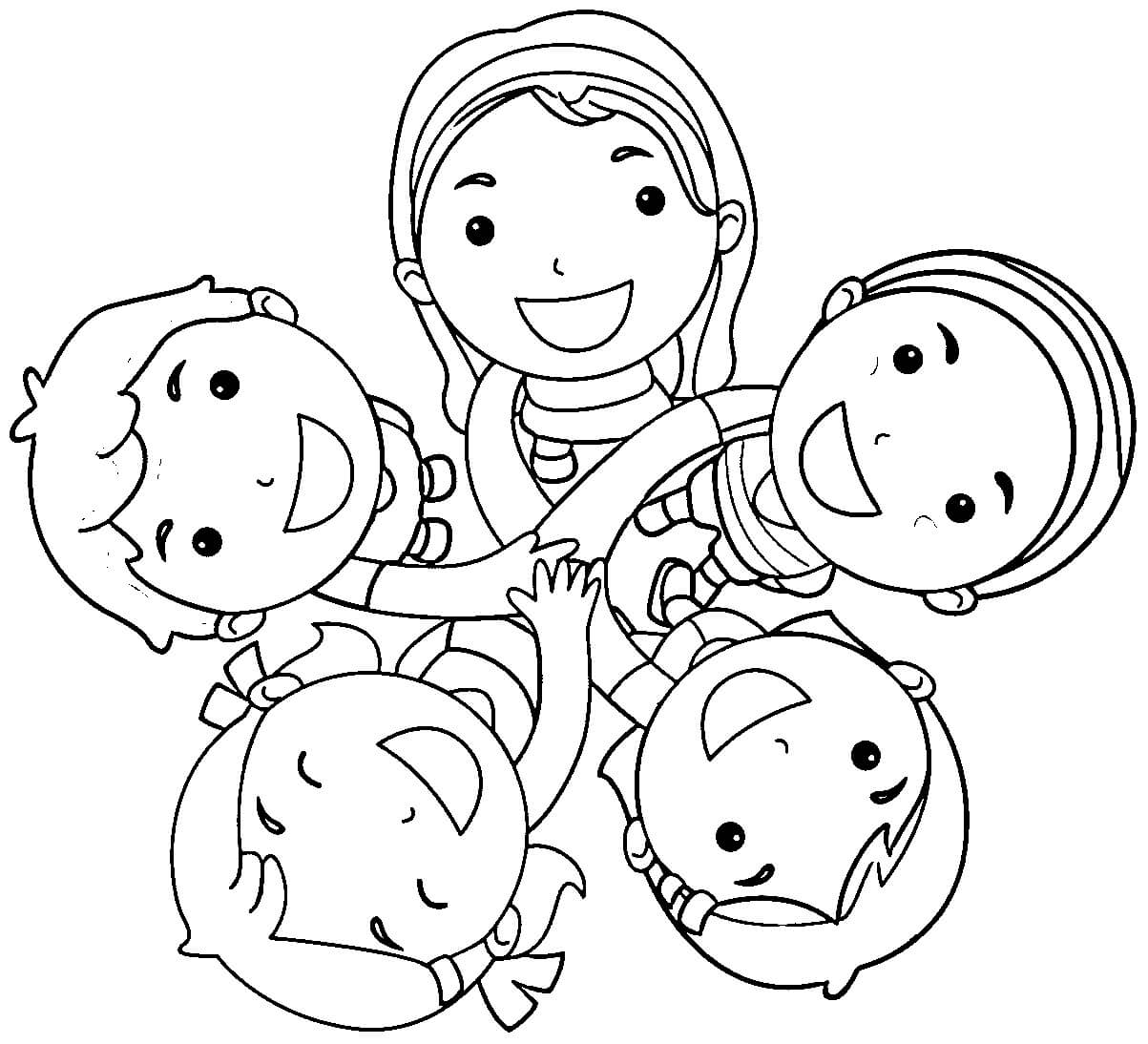 Desenhos de Cinco Filhos Melhores Amigos para colorir