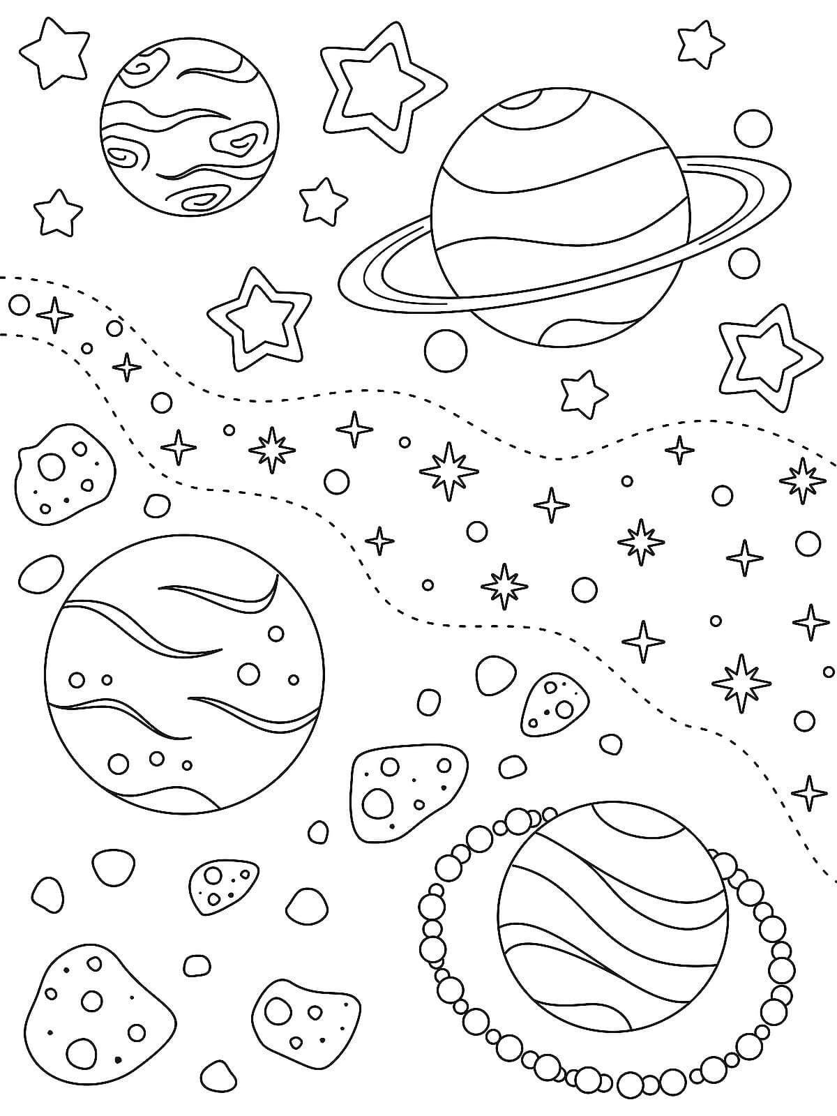Desenhos de Espaço Bom para colorir