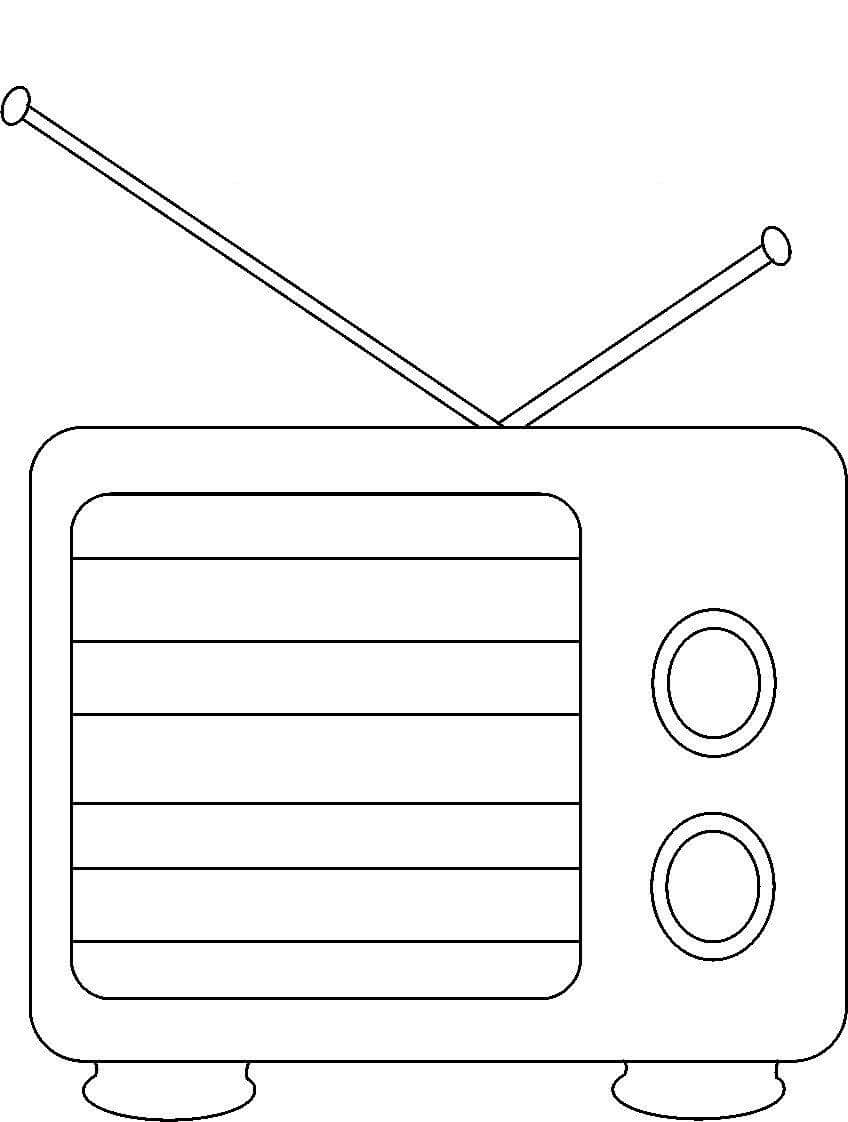Ícone de Rádio para colorir