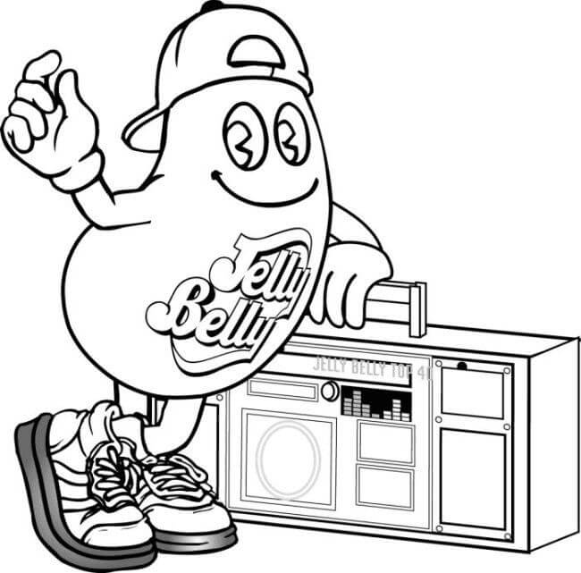 Jelly Belly com Rádio para colorir