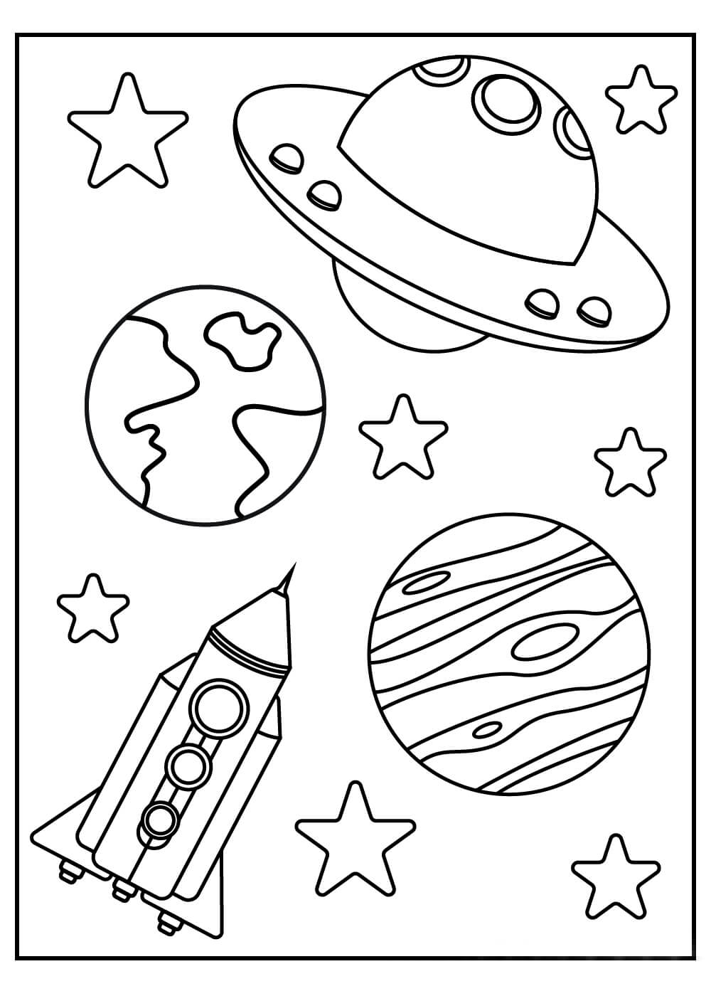 Desenhos de Espaço para Colorir