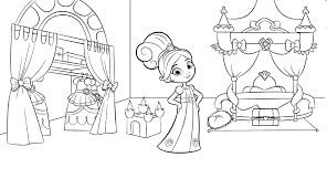 Desenhos de Nella, a Princesa Cavaleira no Quarto para colorir