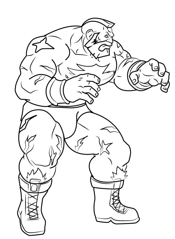 O Personagem Perfeito para Street Fighter para colorir