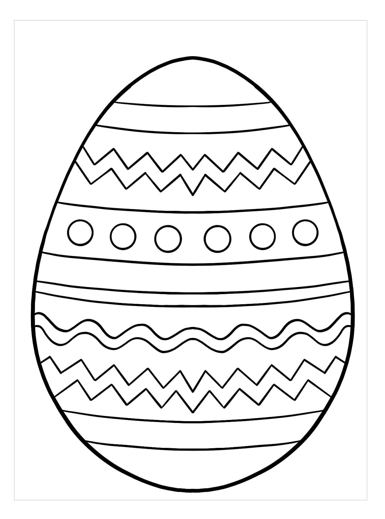 Desenhos de Ovo de Páscoa Adorável para colorir