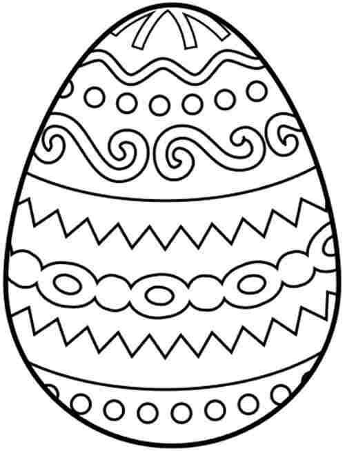 Desenhos de Ovo de Páscoa Básico para colorir